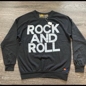 Aviator Nation Rock & Roll Crewneck Large